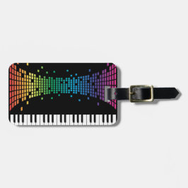 音楽ピアノの楽器のキ数々のーボード色 ラゲッジタグ