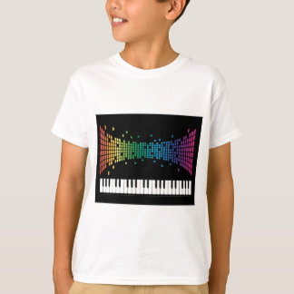 音楽ピアノの楽器のキ数々のーボード色 Tシャツ