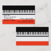 音楽ピアノキーボードのキーボード器官の名刺 名刺 (正面/裏面)