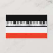 音楽ピアノキーボードのキーボード器官の名刺 名刺 (裏面)