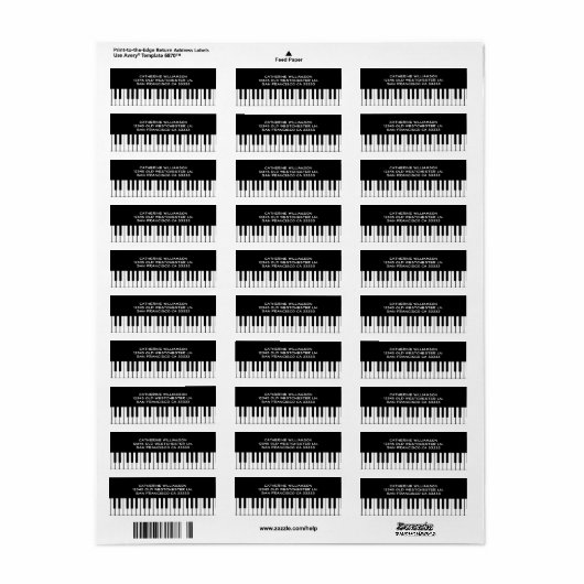 音楽ピアノキーボード鍵名前をカスタムするまたは会社 ラベル (フルシート)