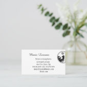 音楽ピアノギターレッスン先生名刺 名刺 (スタンド正面)