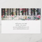 音楽ピアノフローラデザイン チラシ (裏面)