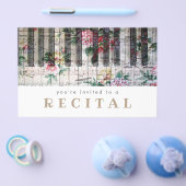 音楽ピアノフローラデザイン チラシ (シングル)