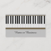 音楽ピアノレッスン先生インストラクター講師 名刺 (裏面)