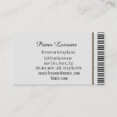 音楽ピアノレッスン先生インストラクター講師 名刺 (正面)