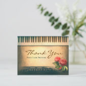 音楽ピアノヴィンテージポストカード ポストカード (スタンド正面)