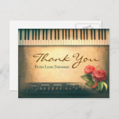 音楽ピアノヴィンテージポストカード ポストカード (正面/裏面)