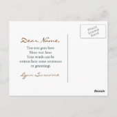 音楽ピアノヴィンテージポストカード ポストカード (裏面)