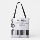 音楽ピアノ先生 トートバッグ (裏面)