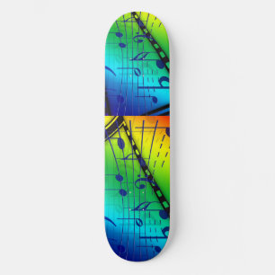 音楽ピアノ鍵ノートの先生の運命の楽器 スケートボード