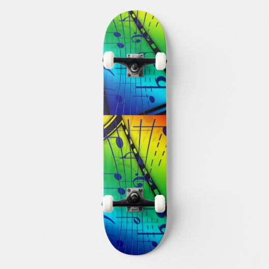 音楽ピアノ鍵ノートの先生の運命の楽器 スケートボード (正面)