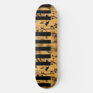 音楽ピアノ鍵ノートの先生の運命の楽器 スケートボード