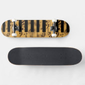 音楽ピアノ鍵ノートの先生の運命の楽器 スケートボード (横)