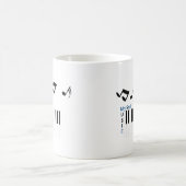 音楽ピアノ鍵盤音符 コーヒーマグカップ (中央)