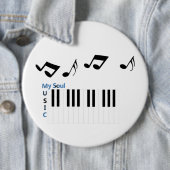 音楽ピアノ鍵盤音符 缶バッジ (インサイチュ)