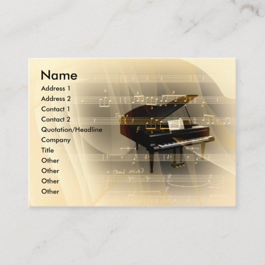 音楽ピアノ 名刺 (正面)