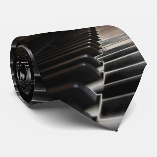 音楽ピアノB&Wタイ ネクタイ (ロール)