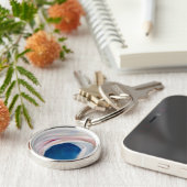 音楽ピンクとブルーby O'Keefe キーホルダー (側面)