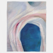 音楽ピンクとブルーby O'Keefe フリースブランケット (正面)