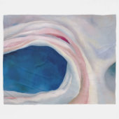 音楽ピンクとブルーby O'Keefe フリースブランケット (正面(横))