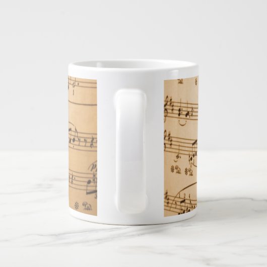 音楽ファンのための素晴らしいマグカップ ジャンボコーヒーマグカップ (裏面)