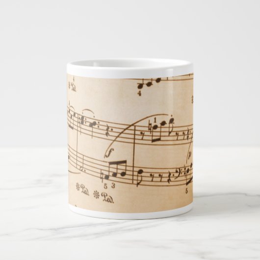 音楽ファンのための素晴らしいマグカップ ジャンボコーヒーマグカップ (正面)