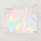 音楽ファンキークールダンスポップ・アートのデザイン ポストカード (裏面)