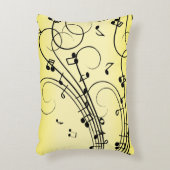 音楽ファンシーノート黄 アクセントクッション (正面(垂直))