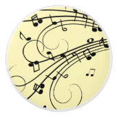 音楽ファンシーノート黄 セラミックノブ (正面)