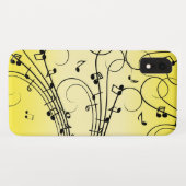 音楽ファンシーノート黄 Case-Mate iPhoneケース (裏面(横))