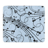 音楽ファンシーノート（青） カッティングボード (正面)
