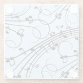 音楽ファンシーノート（青） ガラスコースター (裏面)