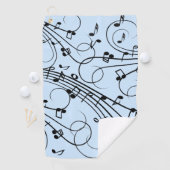 音楽ファンシーノート（青） ゴルフタオル (インサイチュ)
