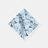 音楽ファンシーノート（青） スタンダードカクテルナプキン (角)