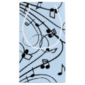 音楽ファンシーノート（青） スモールペーパーバッグ (裏面)