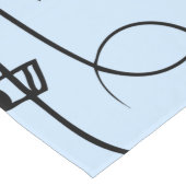 音楽ファンシーノート（青） ロングテーブルランナー (コーナー)