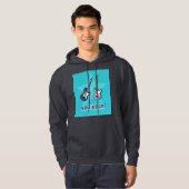 音楽ファン向けのギターフード付きスウェットシャツ「You rock!」 パーカ (正面フル)