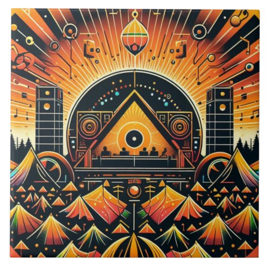 音楽フェスティバルセラミックタイル タイル (正面)