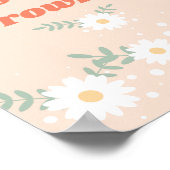 音楽フェスティバルデイジーフラワークラウンプリント ポスター (角)