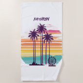 音楽フェスティバルバチェロレッテ週末 ビーチタオル (正面)