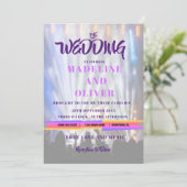 音楽フェスティバルブライトライト結婚式招待状 招待状 (スタンド正面)