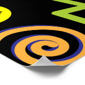 音楽フェスティバルレイヴ・インスピレーション・レトロスタイル ポスター (角)