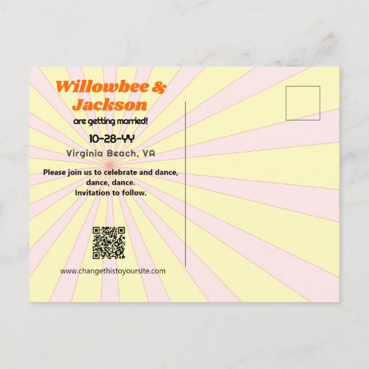 音楽フェスティバルレコード日付はがきを保存 案内ポストカード (裏面)