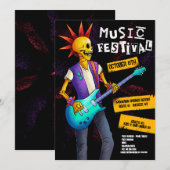 音楽フェスティバル招待状 招待状 (正面/裏面)
