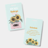 音楽フェスティバル誕生日パーティーVIP バッジ (正面＆裏面)