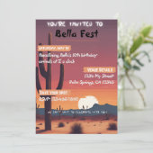 音楽フェスティバル誕生日招待状 招待状 (スタンド正面)