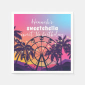 音楽フェスティバル | Ferris Wheel Palms Sweet 16 スタンダードカクテルナプキン (正面)