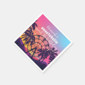 音楽フェスティバル | Ferris Wheel Palms Sweet 16 スタンダードカクテルナプキン (角)