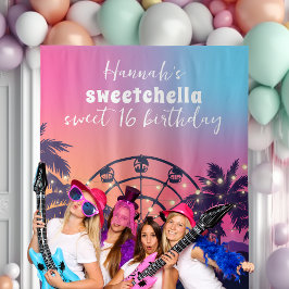 音楽フェスティバル | Ferris Wheel Palms Sweet 16 タペストリー